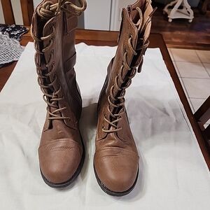 Brown Lace Up Boots for Women